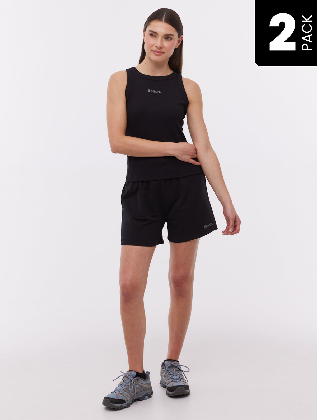 Pomra débardeur côtelé et shorts (paquet de 2)