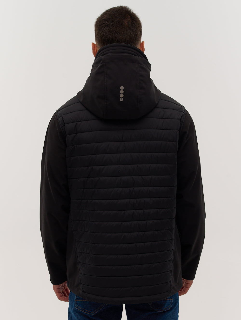 HYBRID HOODED JACKET Black Outerwear Jackets Shot 5