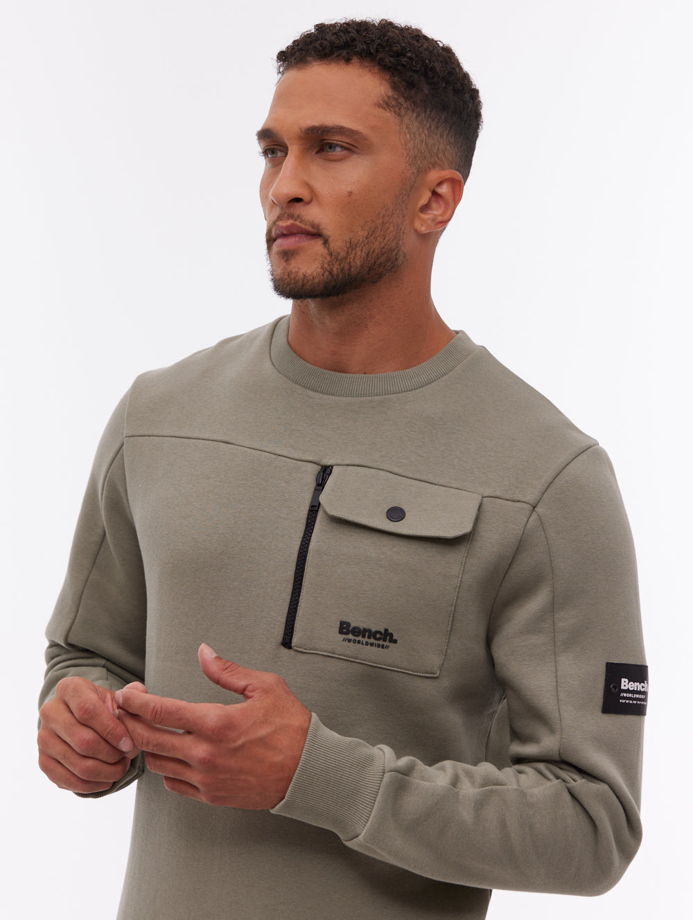 Rissio chandail utilitaire à col rond - Vert