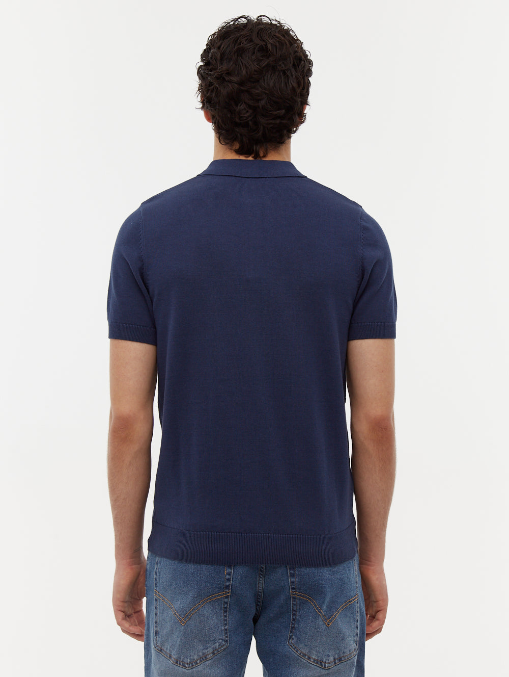 Navaro polo à motif quadrillé