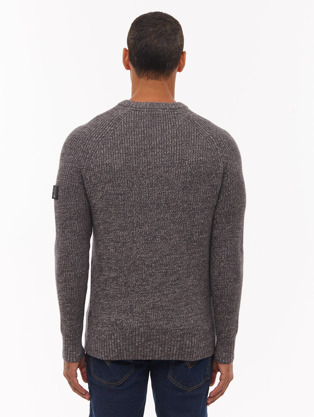 Molna chandail raglan à col rond - Gris