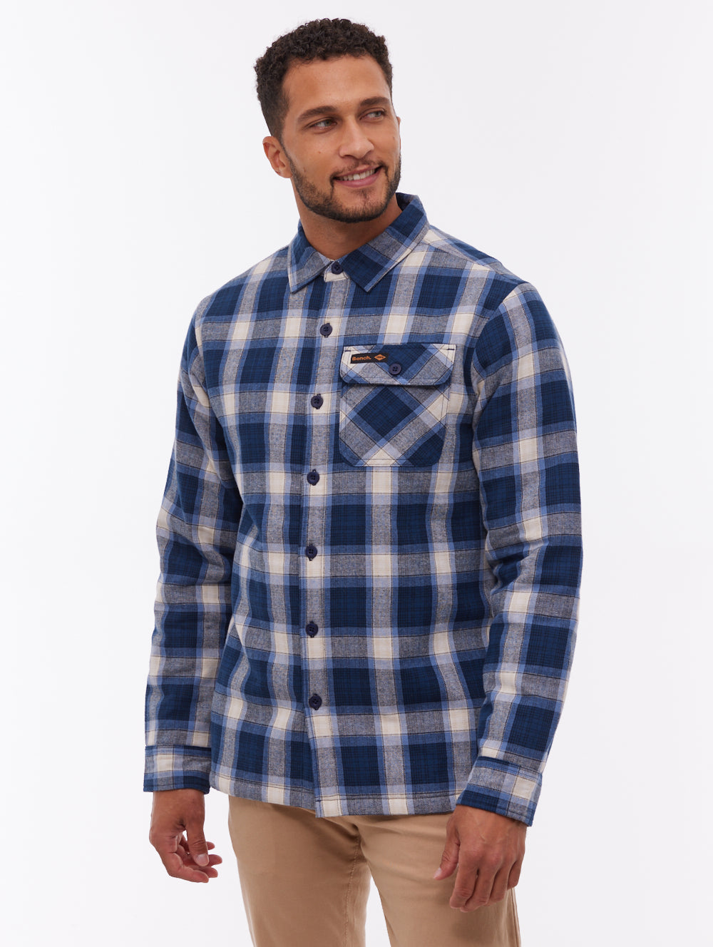 Paddy chemise à carreaux boutonnée - Bleu