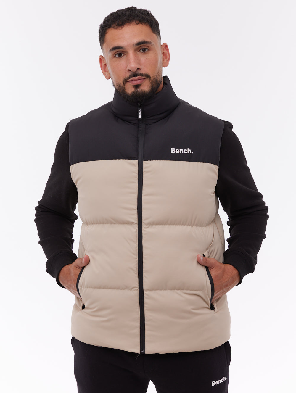 Oconsa Beige ST036 Outerwear Vests Colour Block Shot 1