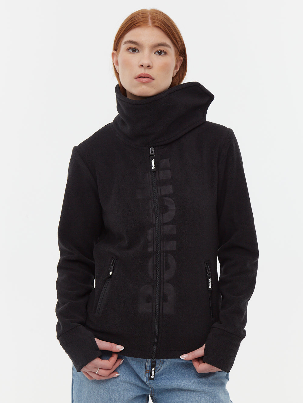 Finish chandail zippé en micropolaire à col montant