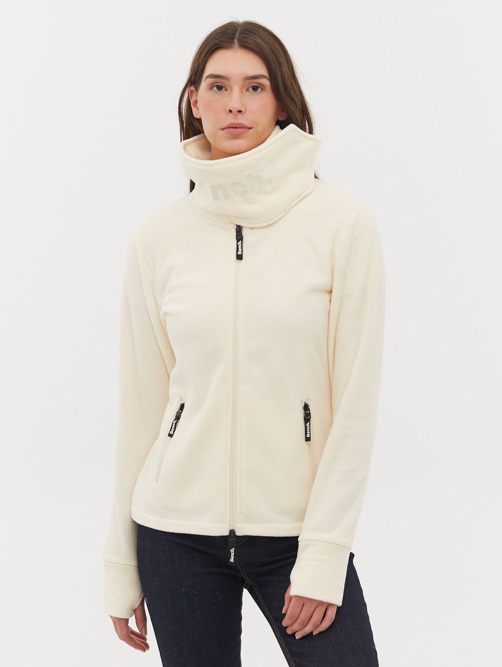Funnel Microfleece Wrap Neck Zip-Up