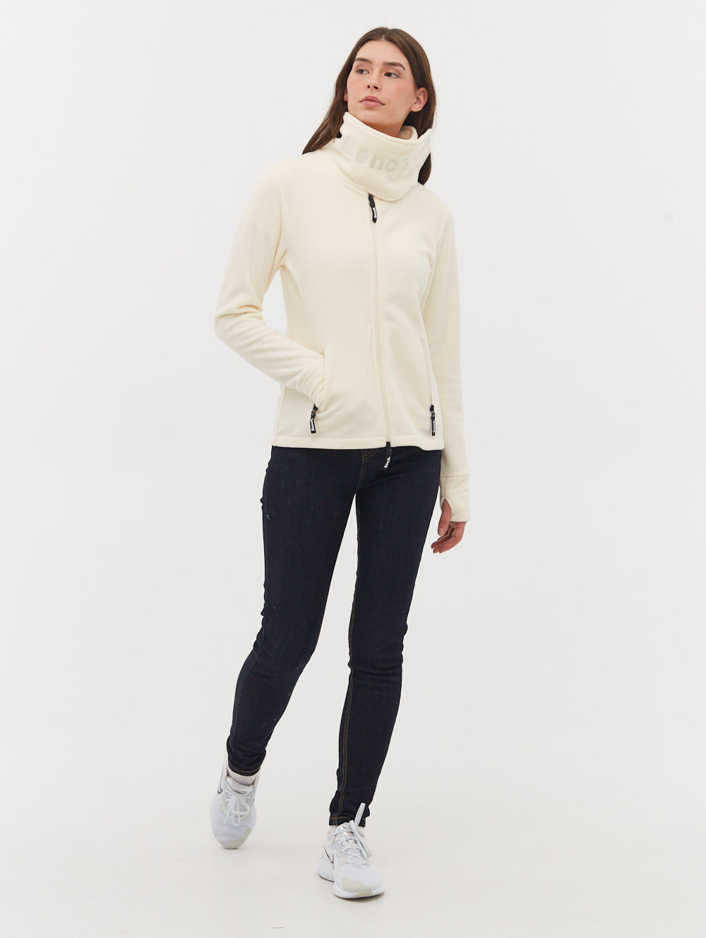 Funnel Microfleece Wrap Neck Zip-Up