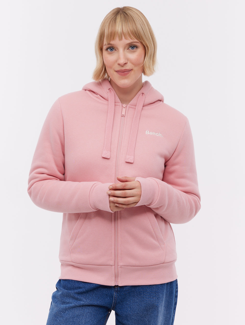 Mintz chandail à capuchon zippé doublé sherpa - Rose