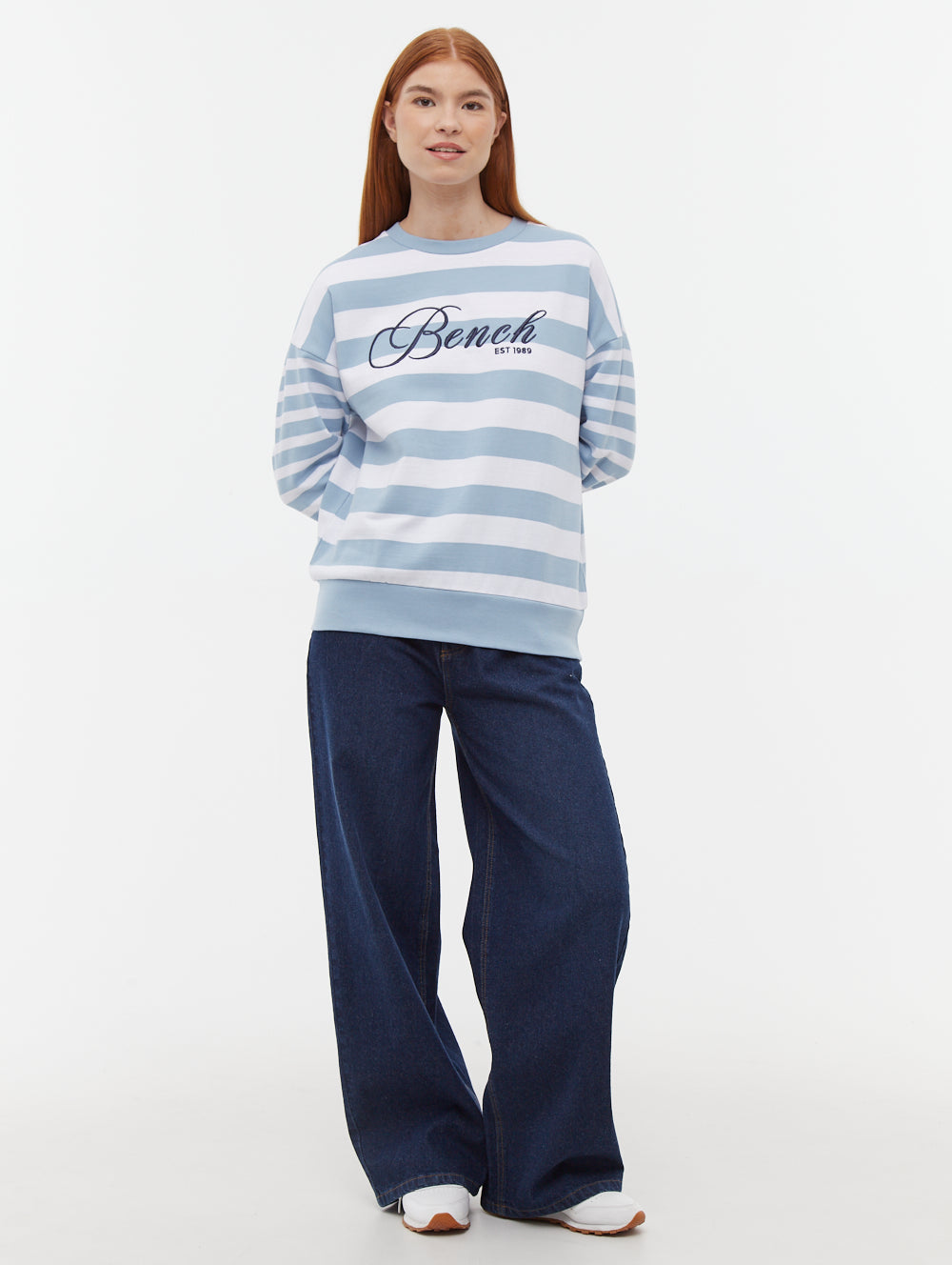 Hanneli chandail à col rond rayé