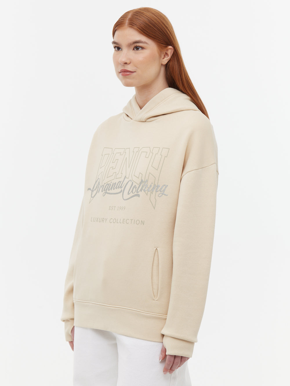 Theda chandail oversize à capuchon logo athlétique