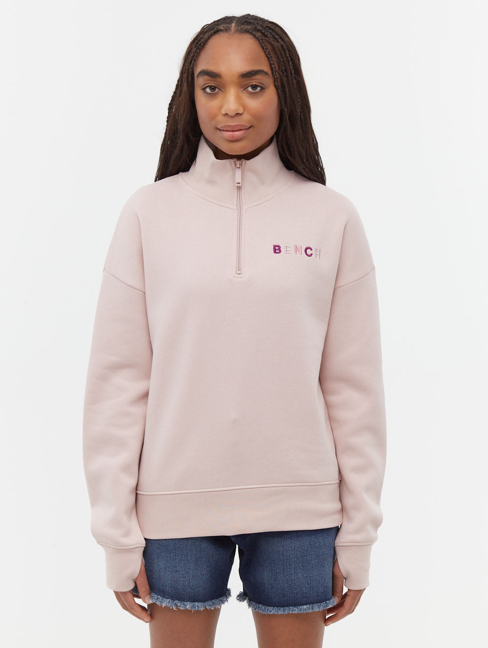 Huntley chandail demi-zip à col montant