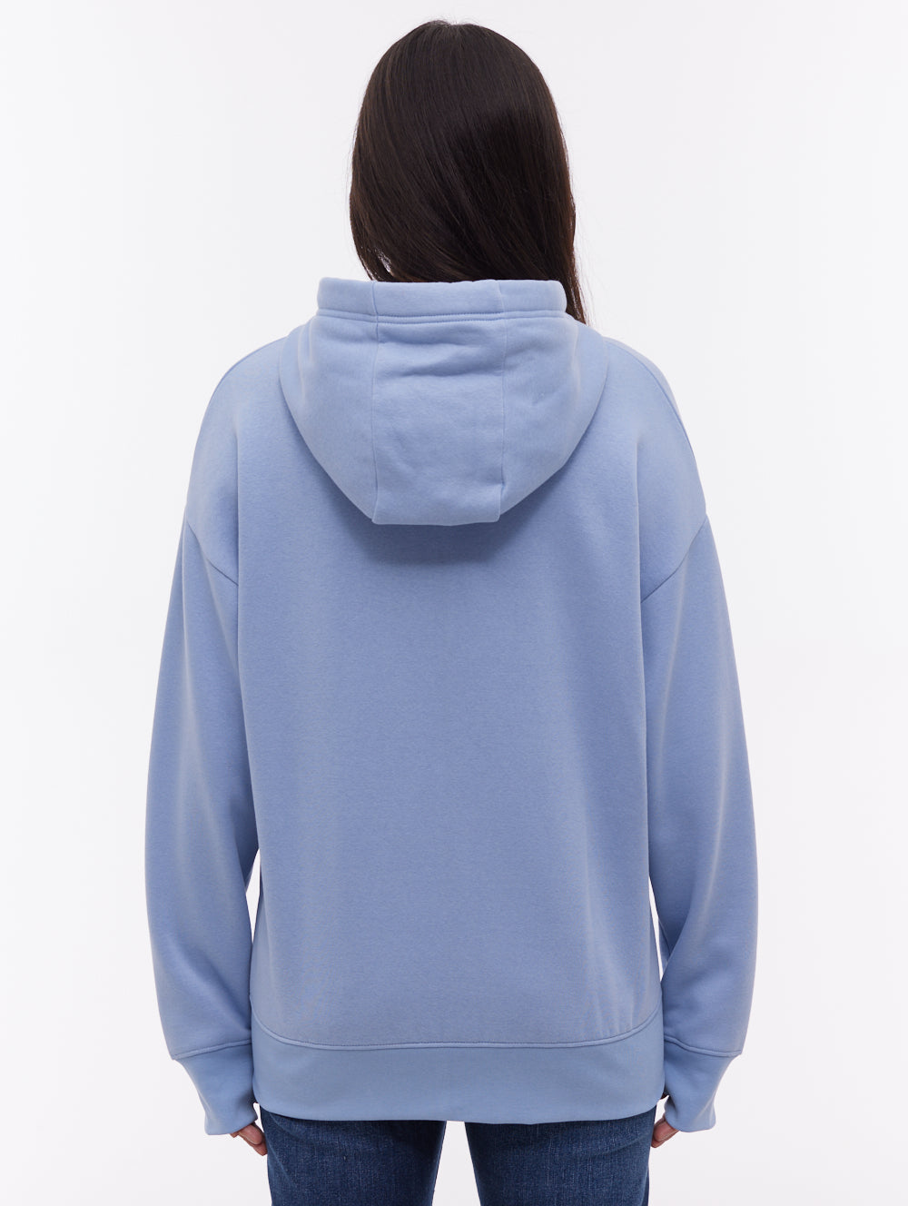 Kingra chandail oversize à capuchon zippé - Bleu