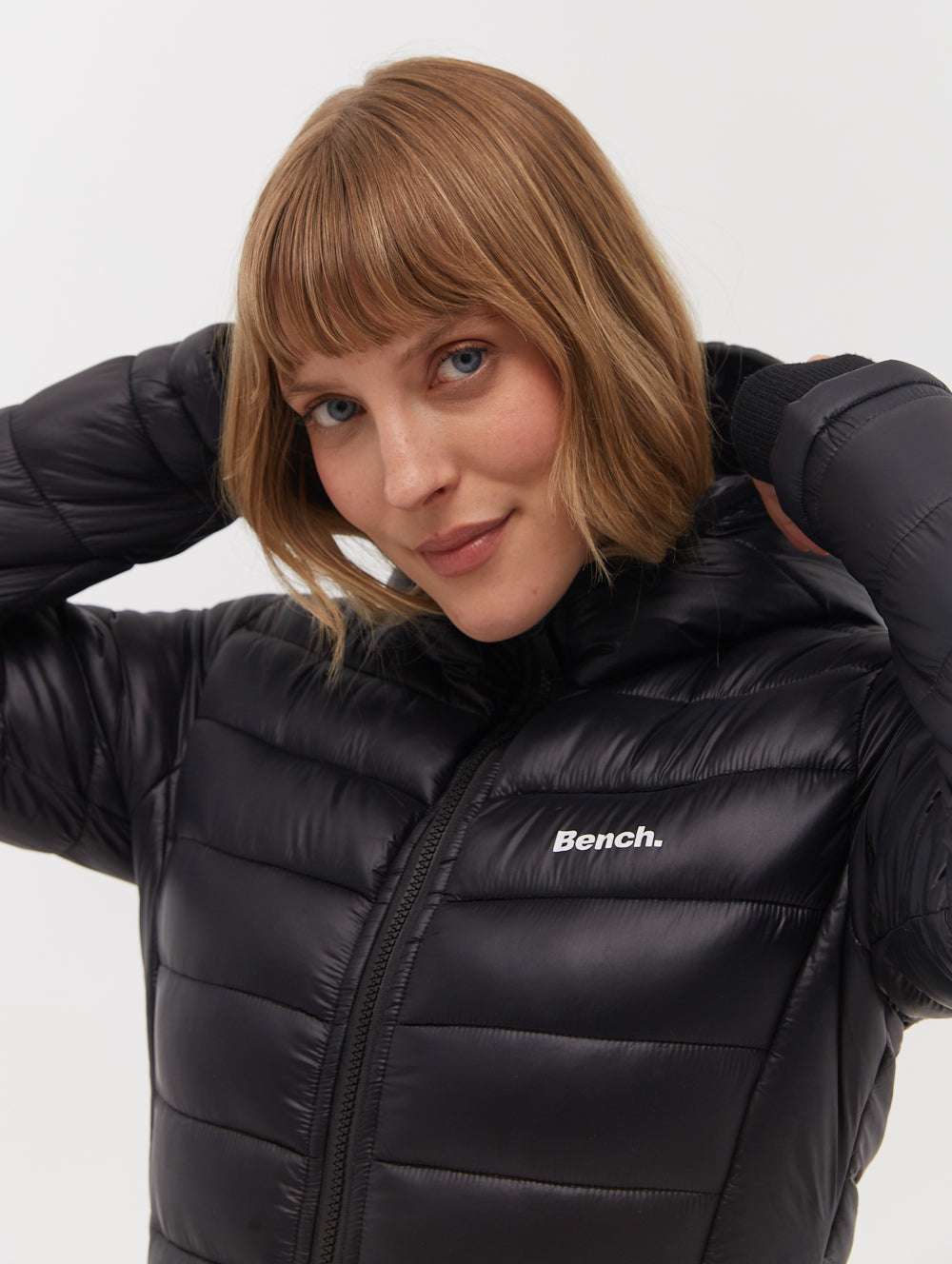 Kara Black BK001 Outerwear Puffer Jackets Shot 2