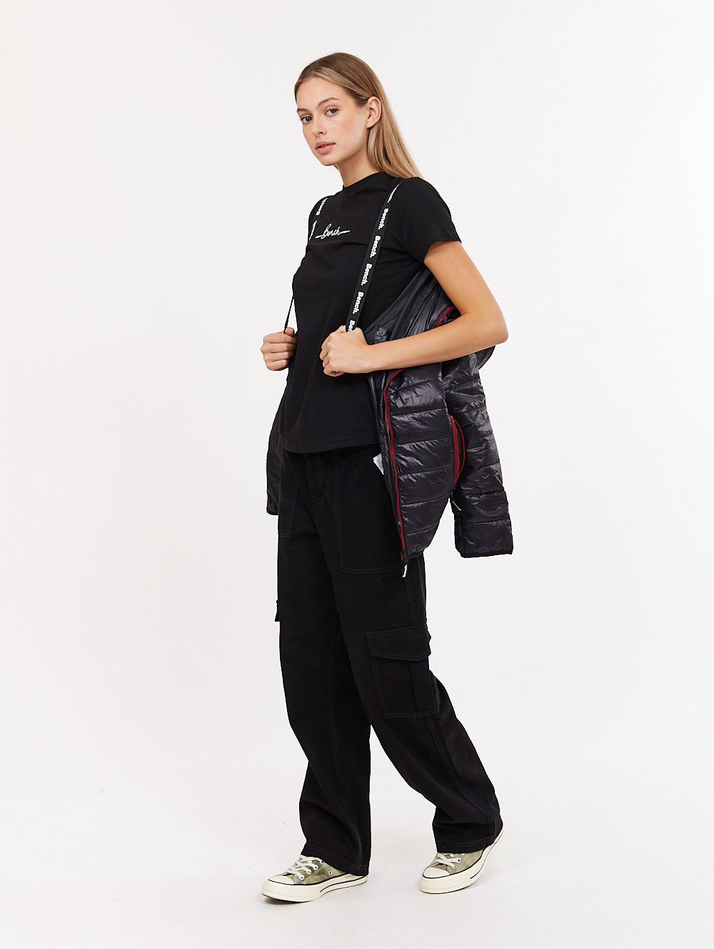 Kara Black 1 BK001 Outerwear Puffer Jackets Shot 6