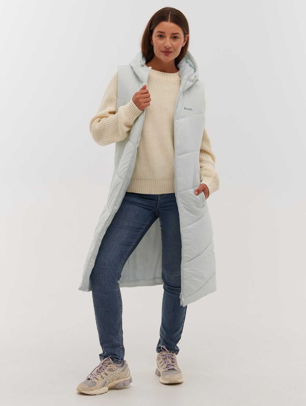 Illy Longline Chevron Puffer Vest