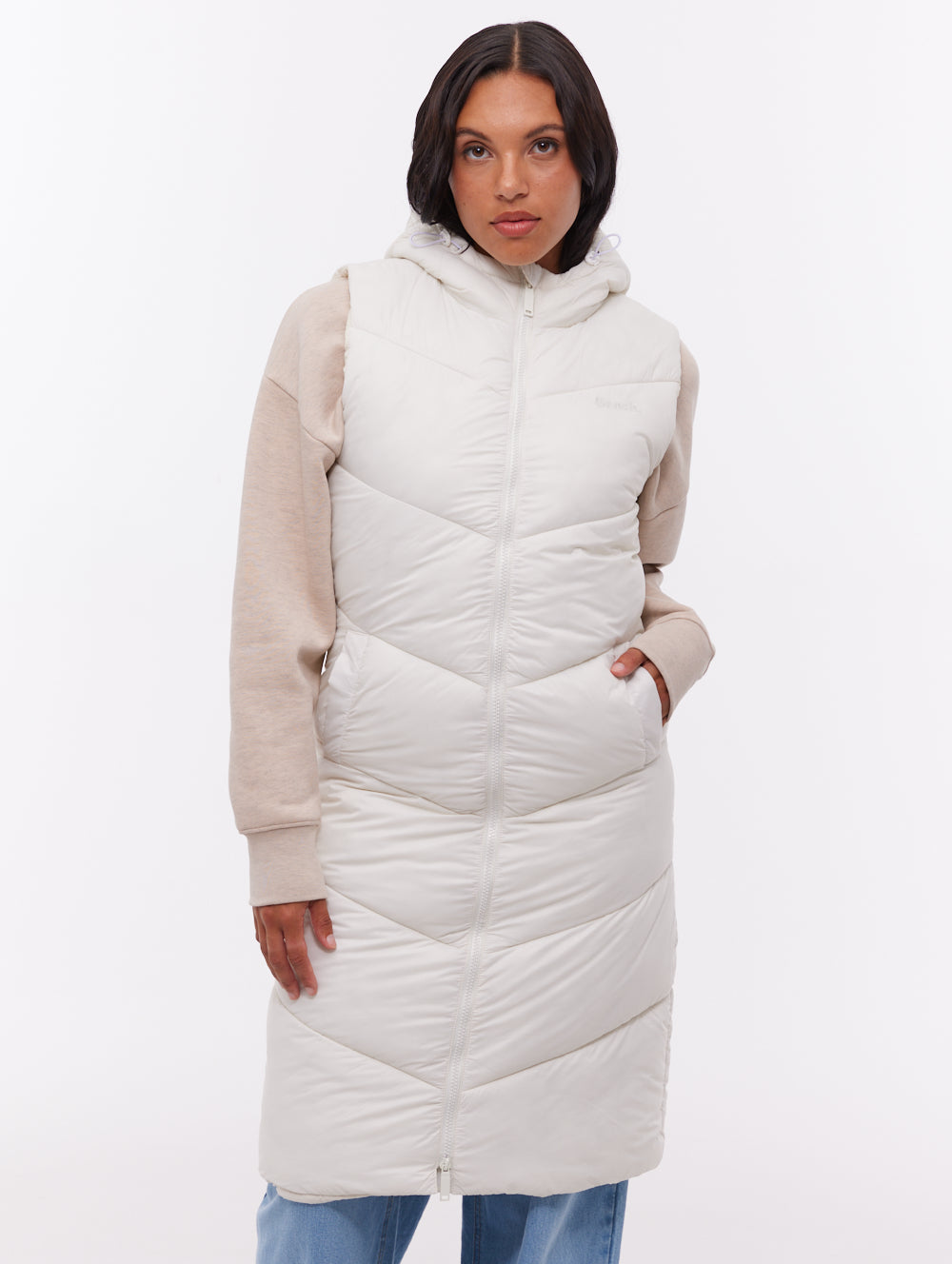 Illy Longline Chevron Puffer Vest