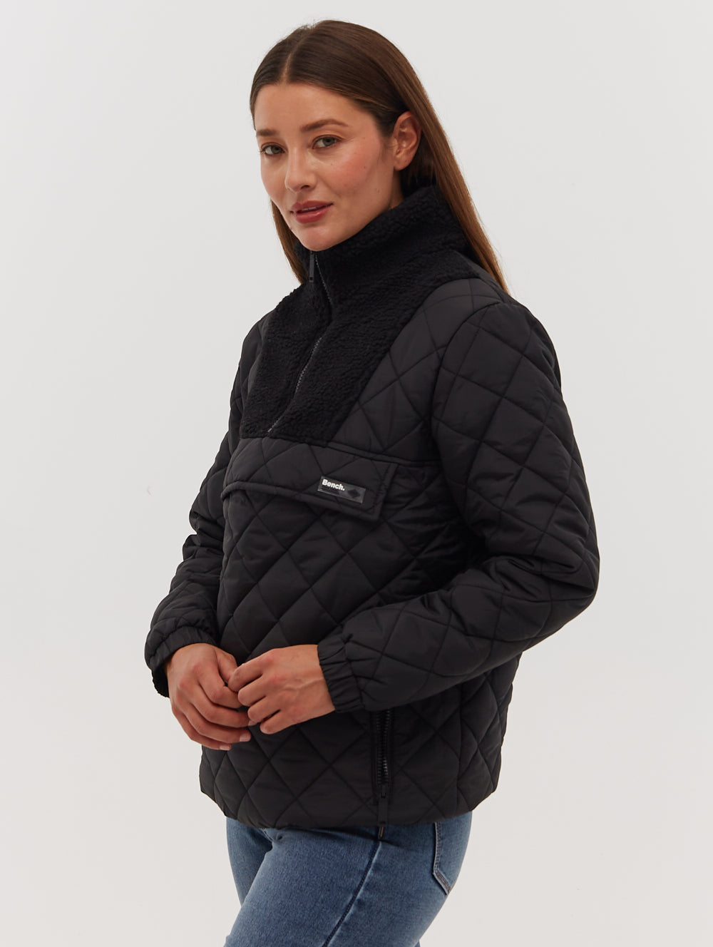 CHEL Black Outerwear 1/4 Zip Pullovers Shot 3