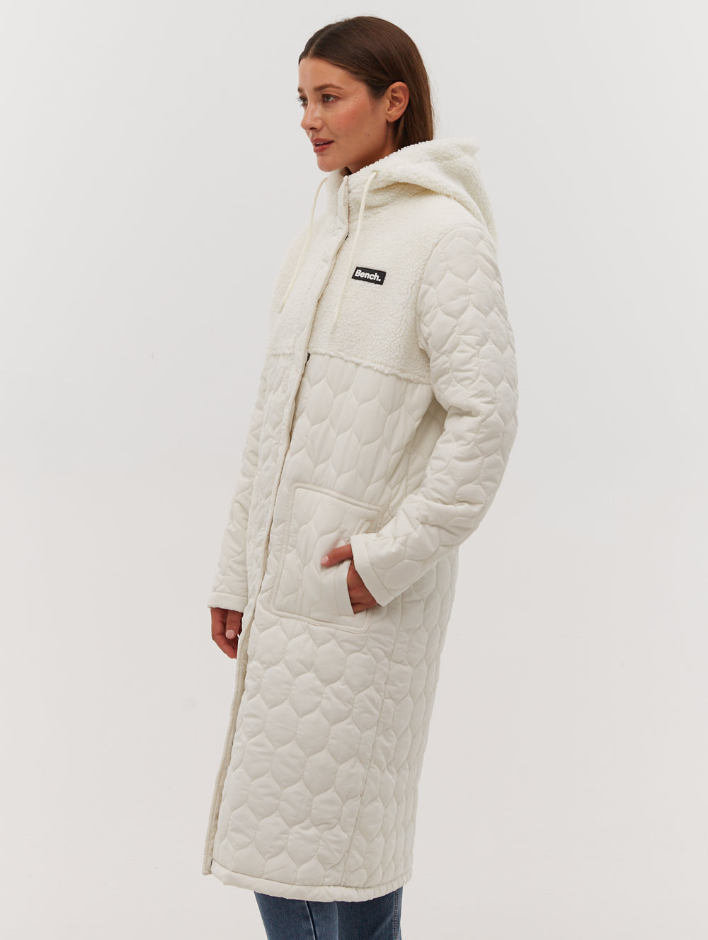 LELAH White Outerwear Jackets Long Sherpa Shot 3
