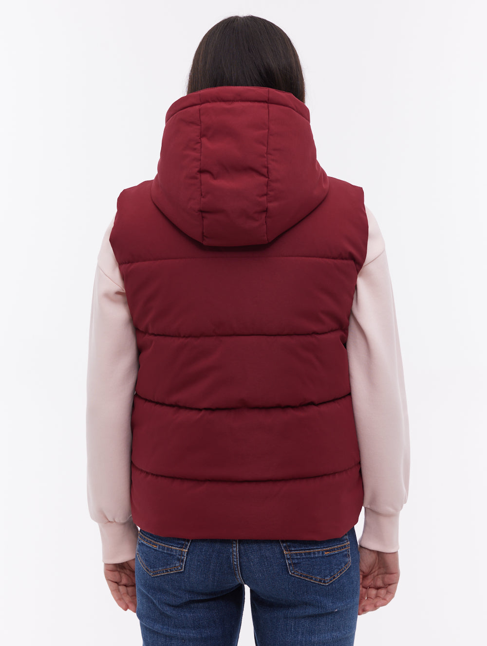 Hollew veste sans manches à capuchon - Rouge