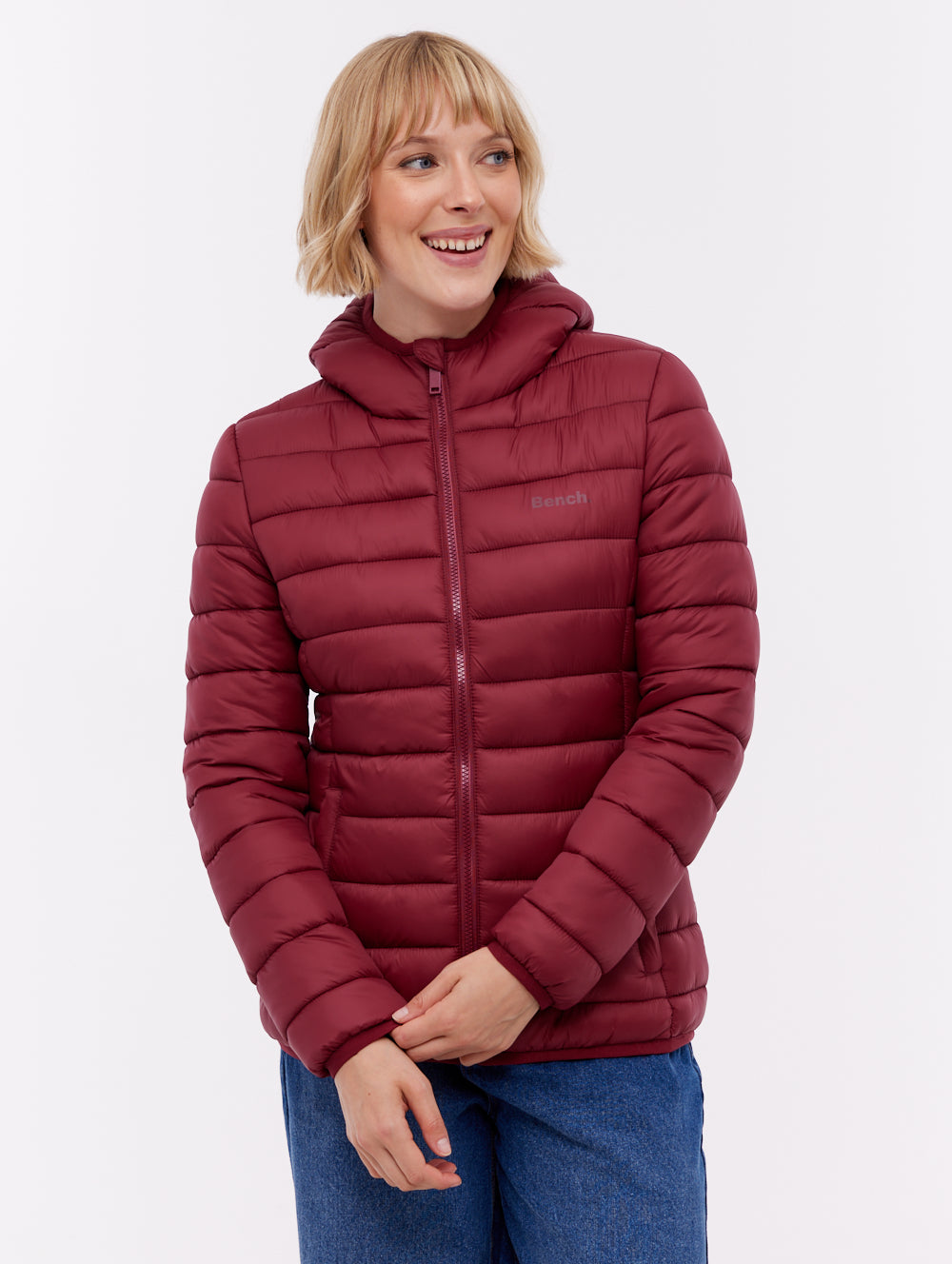 Nella Hooded Puffer Jacket - Red
