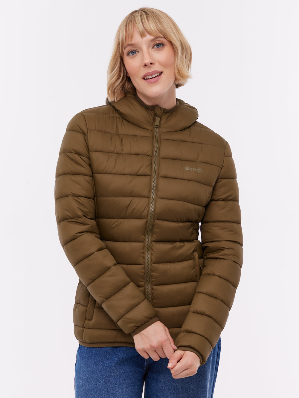 Nella Hooded Puffer Jacket - Green