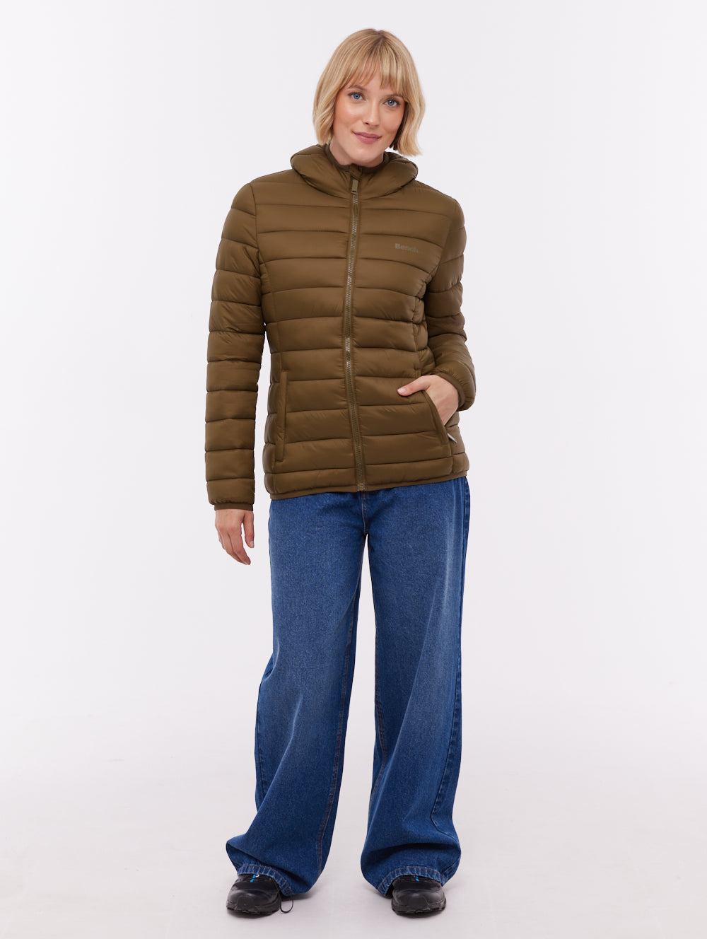 Nella Hooded Puffer Jacket - Green