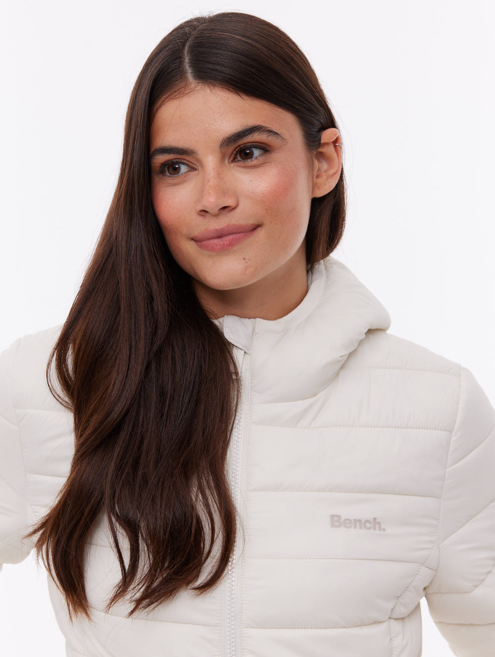 Nella Hooded Puffer Jacket - White