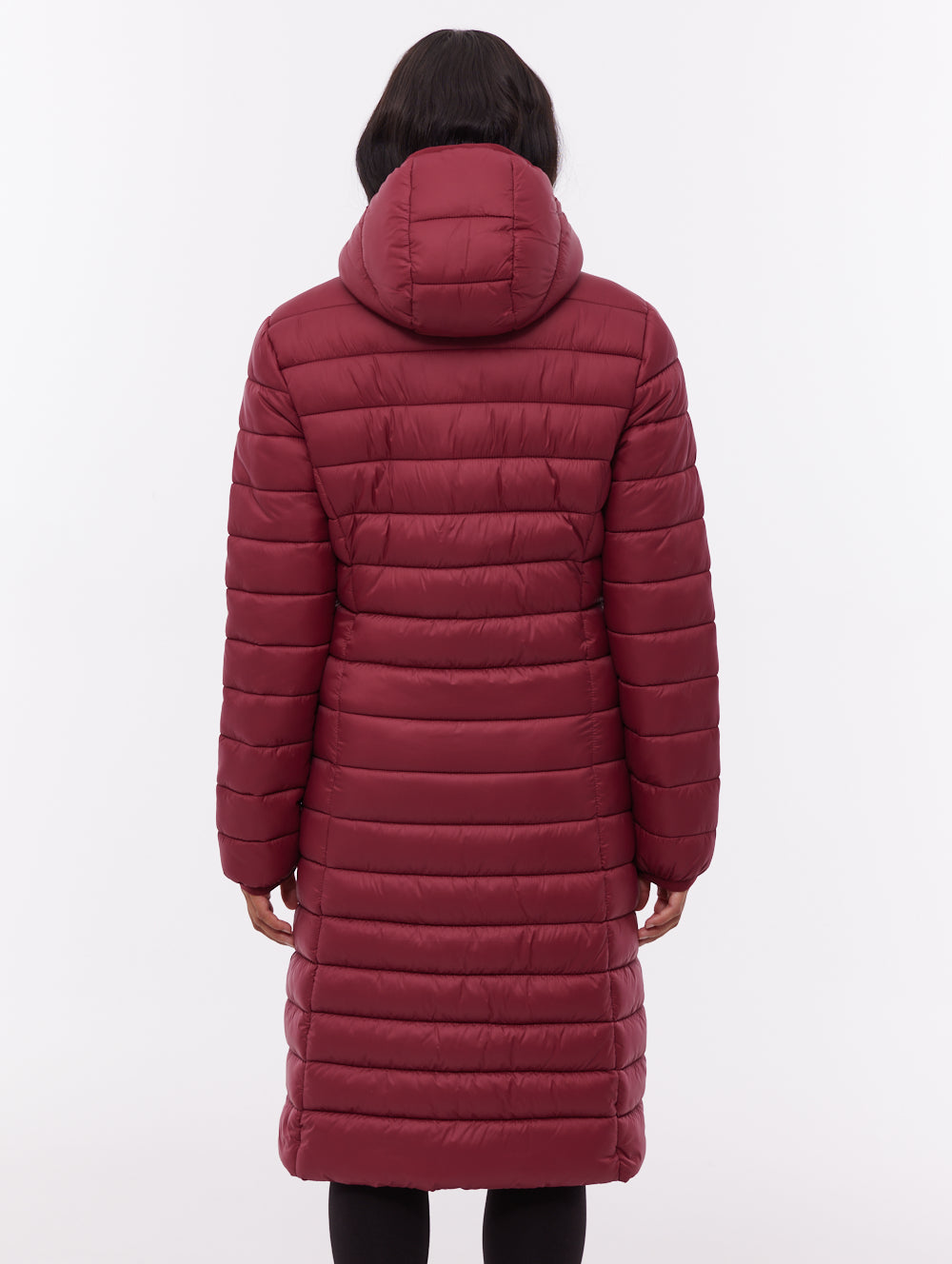 Nella Hooded Maxi Puffer Jacket - Red