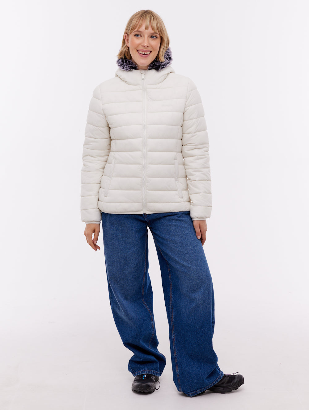 Harel Hooded Puffer Jacket - White