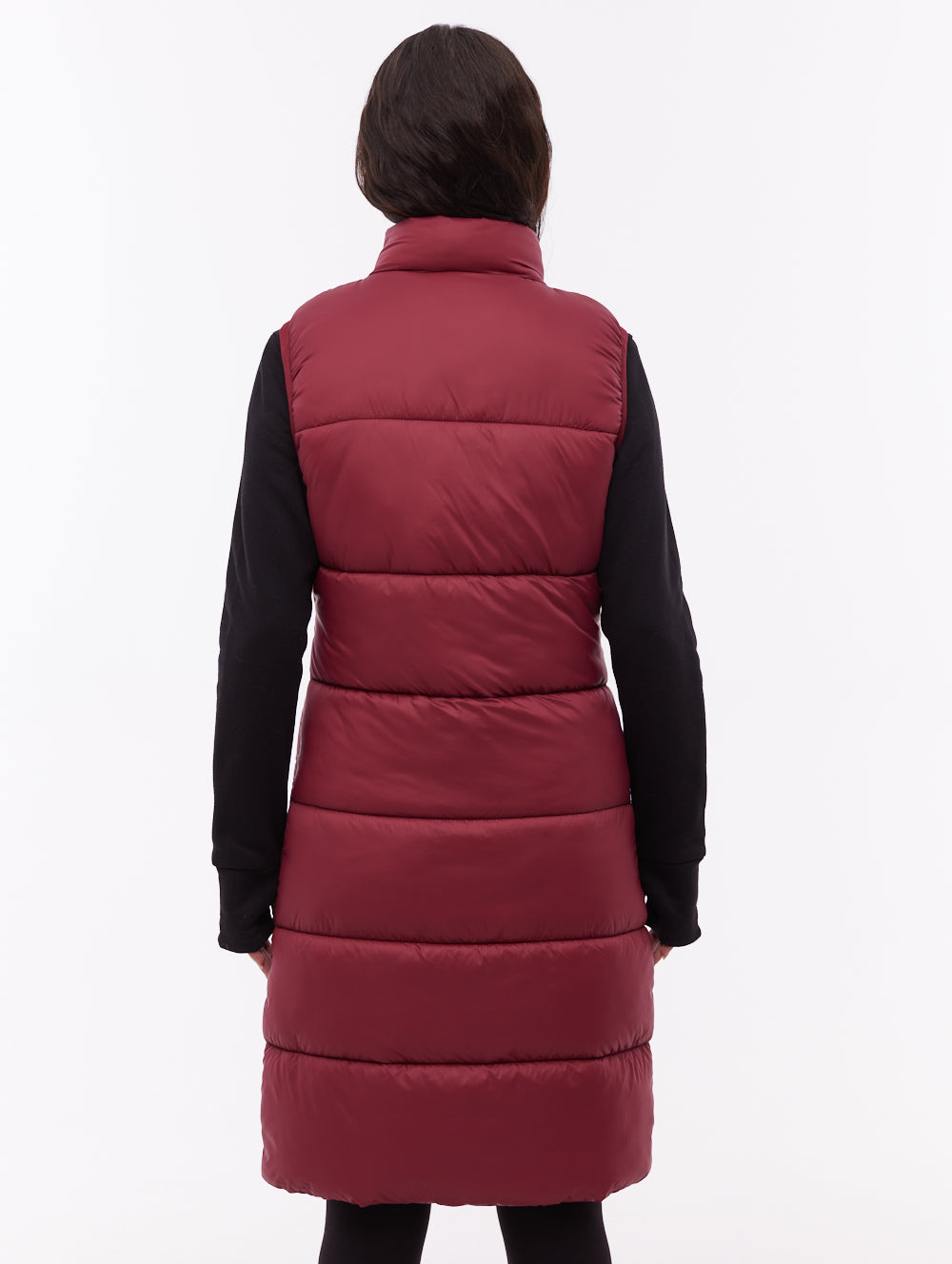 Matina Maxi Puffer Vest - Red