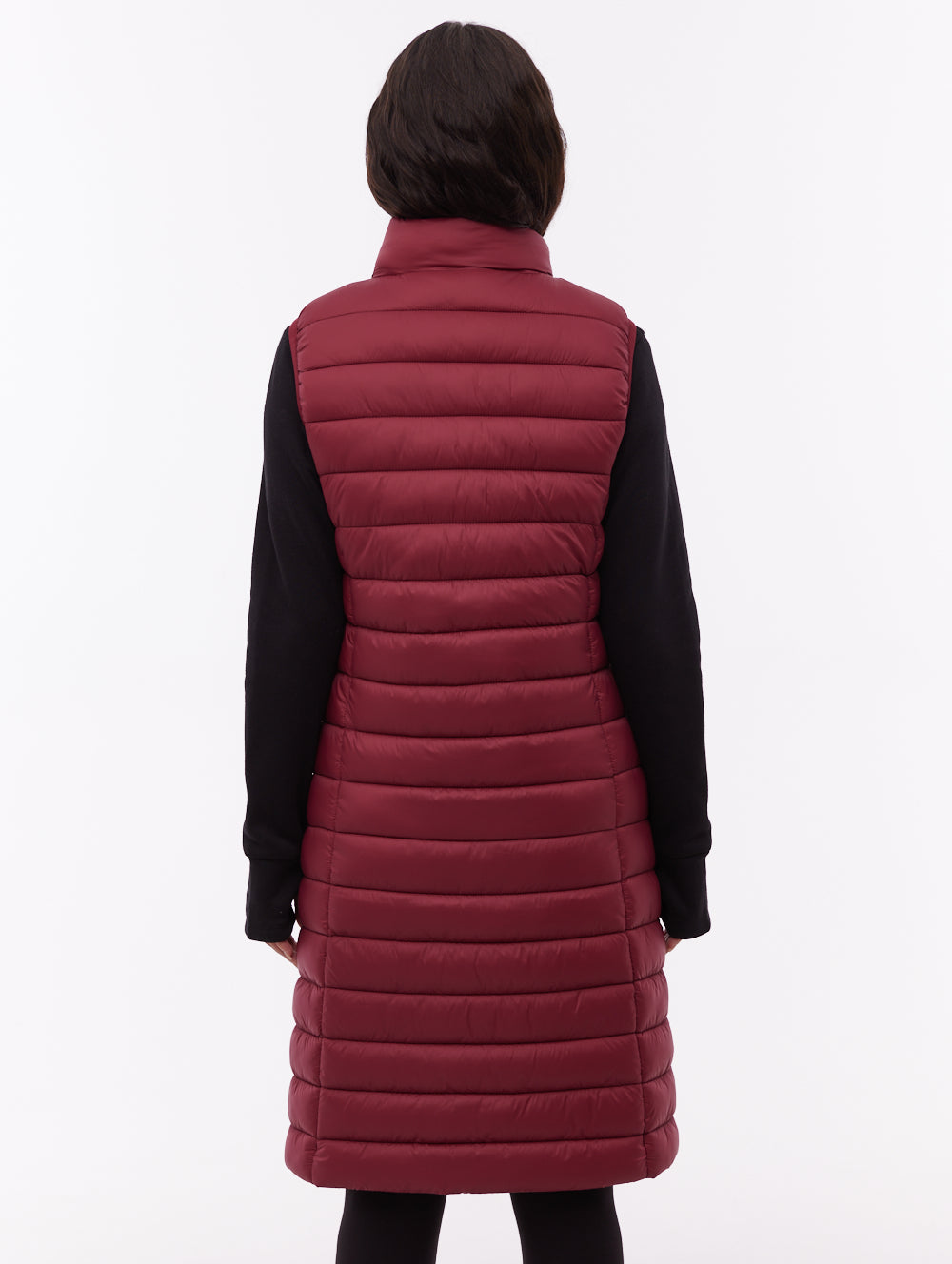 Meridian Maxi Puffer Vest - Red