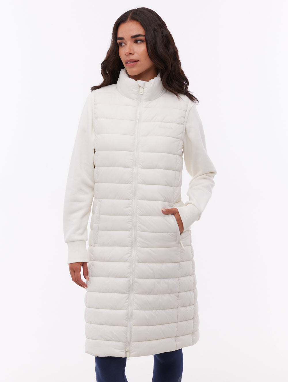 Meridian Maxi Puffer Vest - White