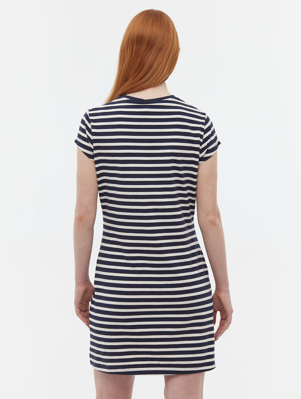 Mabelle robe midi t-shirt rayée