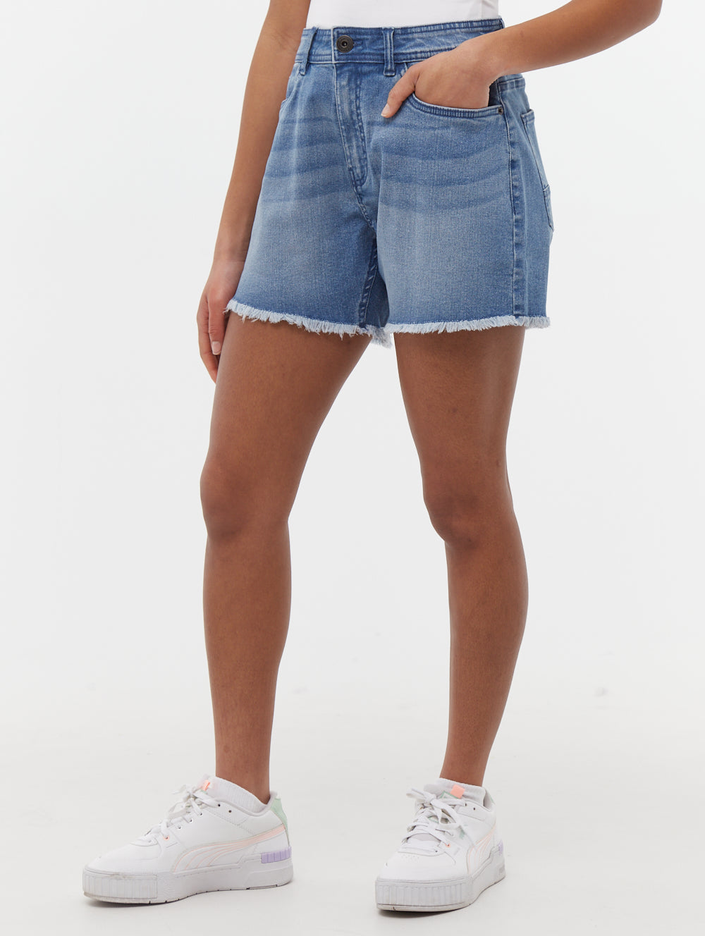 Kaylie short en jean taille haute