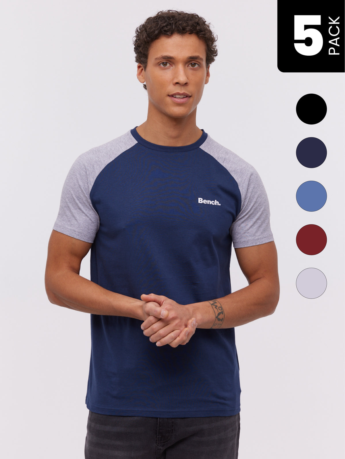 Trova t-shirt raglan (paquet de 5)
