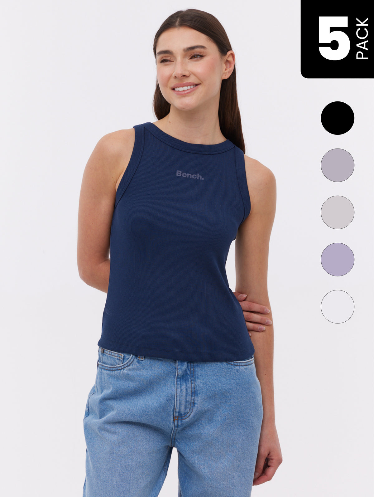 Iral débardeur côtelé (paquet de 5)